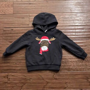 Carter’s Christmas Moose Hoodie Size 24M
